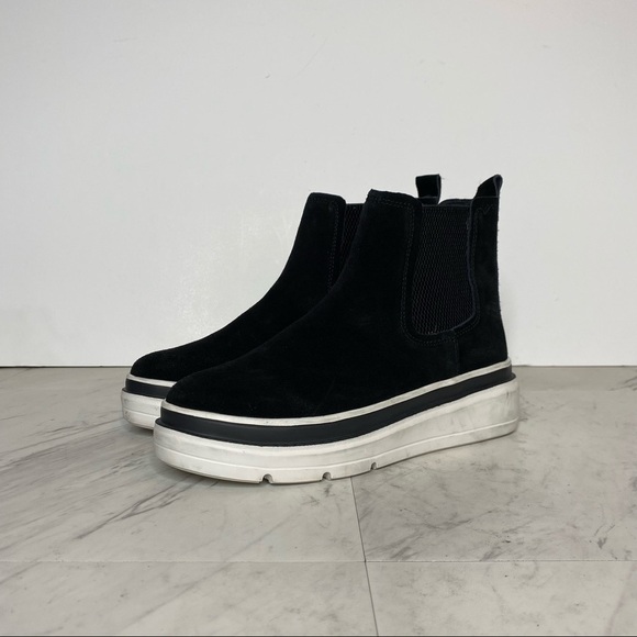 Steven by Steve Madden Avery Black Suede Platform Chelsea Boot 6M - Picture 13 of 13